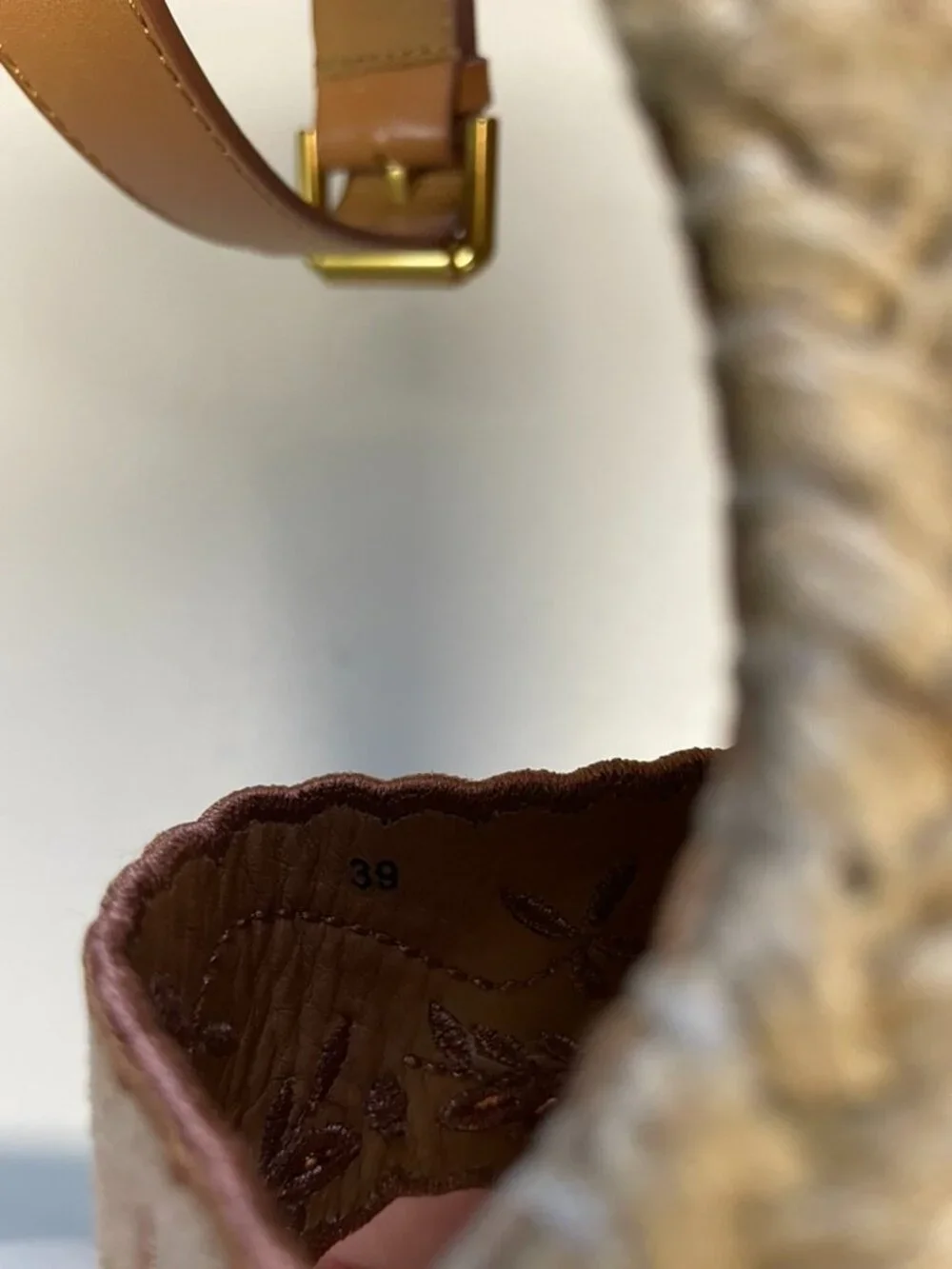 SEE BY CHLOÉ Women's Glyn Embroidered Suede Espadrille Sandals size 39
